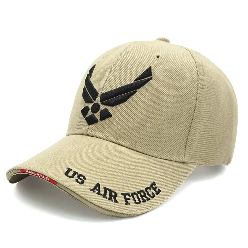air force khaki Новая брендовая мужская тактическая бейсбольная кепка Eagle SWAT, армейская бейсболка, хлопковая кепка, Регулируемая Мужская Уличная Бейсболка Кепка Gorras - Цвет: air force khaki