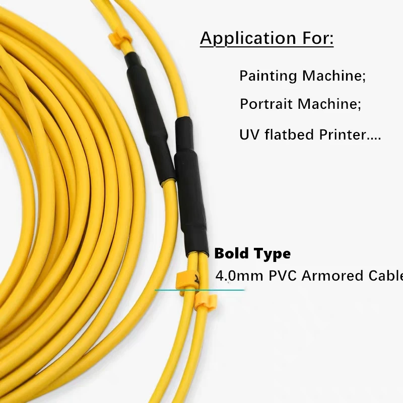 5pcs 15mtr 4.0mm Fiber optic Patch cord Armored duplex SC-SC FC-FC 2 core Bold cable ftth jumper SM DX 4.0mm painting machine