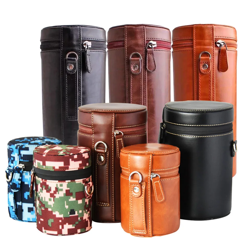 Универсальная сумка для объектива в стиле ретро жесткий чехол из искусственной