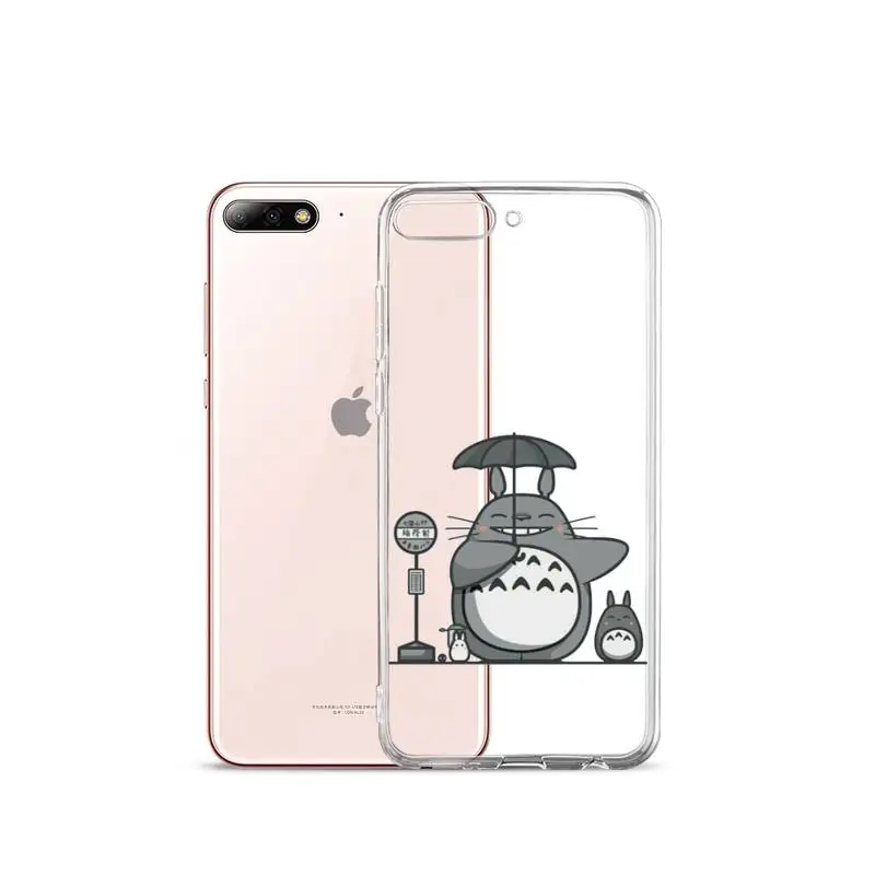 

Cartoon cute Totoro Miyazaki Hayao Phone Case Transparent for iPhone Samsung A S 11 12 6 7 8 9 30 Pro X XS Max XR Plus lite