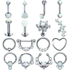 1 шт. опал CBR OP17 серьга для пирсинга хряща уха Козелка носа перегородки кольцо для губ бровей живота пирсинг тела ювелирные изделия