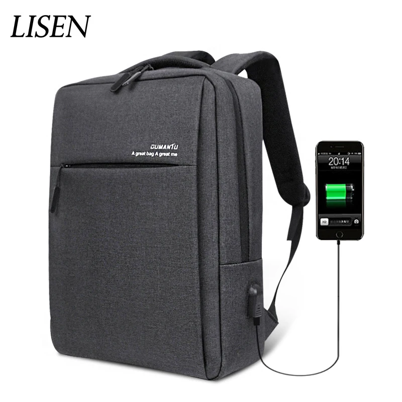 Мужской рюкзак для Macbook Xioami lenovo Asus 13 14 15 15,6 сумка для ноутбука usb зарядка путешествия водонепроницаемые Модные Повседневные сумки для ноутбука