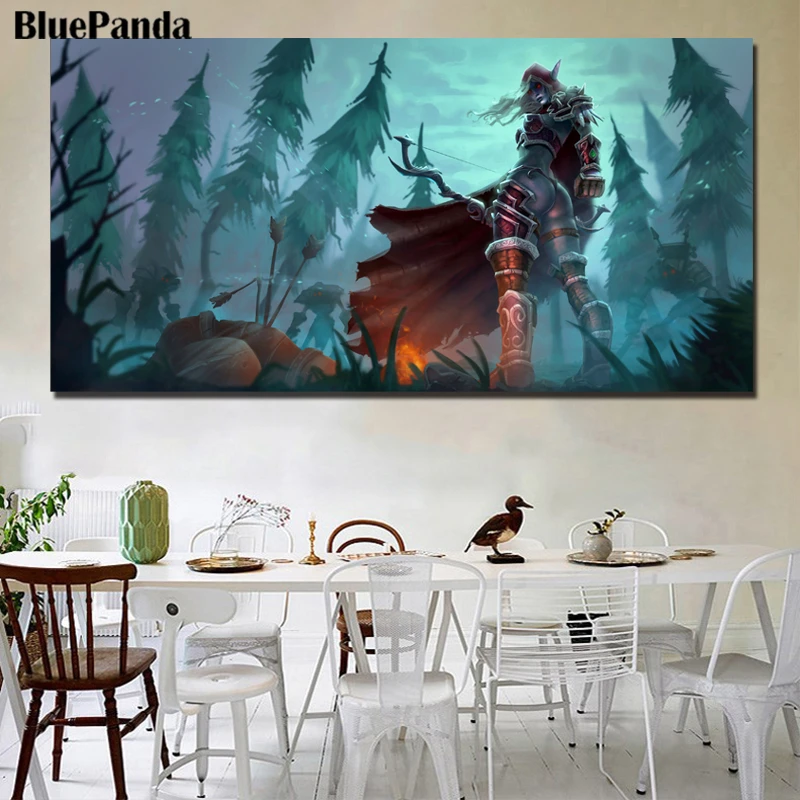 Warcraftes World Ice Knight Sindragosa Wall Art HD Печать холст картина прикроватный фон домашний декор
