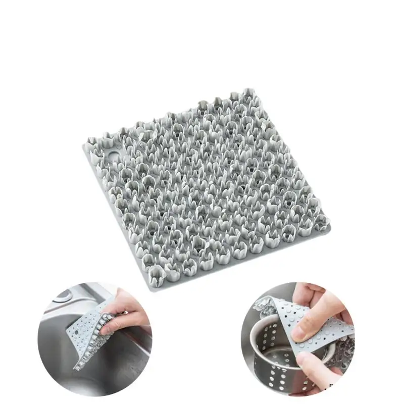 

1PCS Kitchen Sponge Brush PP Cleaning Brush Descaling Knife Pan Pot Cleaner Strong Decontamination Elastic Cleaning Brushes