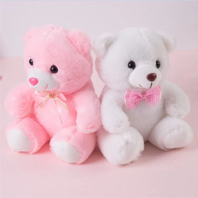 

Plush LED Sensing Teddy Bear Stuffed Animal Bedtime Companion Luminous Plush Toys Exquisite Birthday Festival Gifts Pink/White