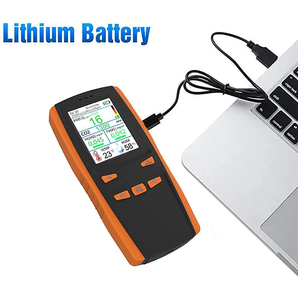 Измеритель температуры и влажности Co2 цифровой портативный детектор утечки газа