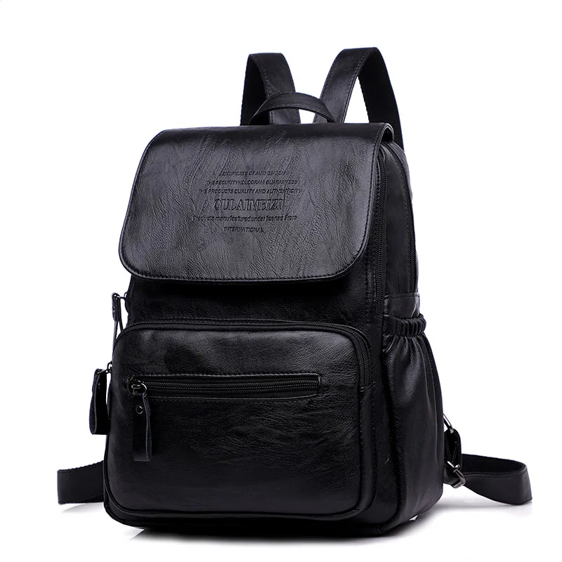 

2021 Women Leather Backpacks High Quality Ladies Bagpack Luxury Designer Large Capacity Casual Daypack Girl