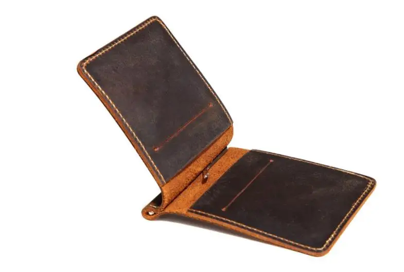 Тонкий мужской держатель для кредитных карт модные мужские кошельки кожаный