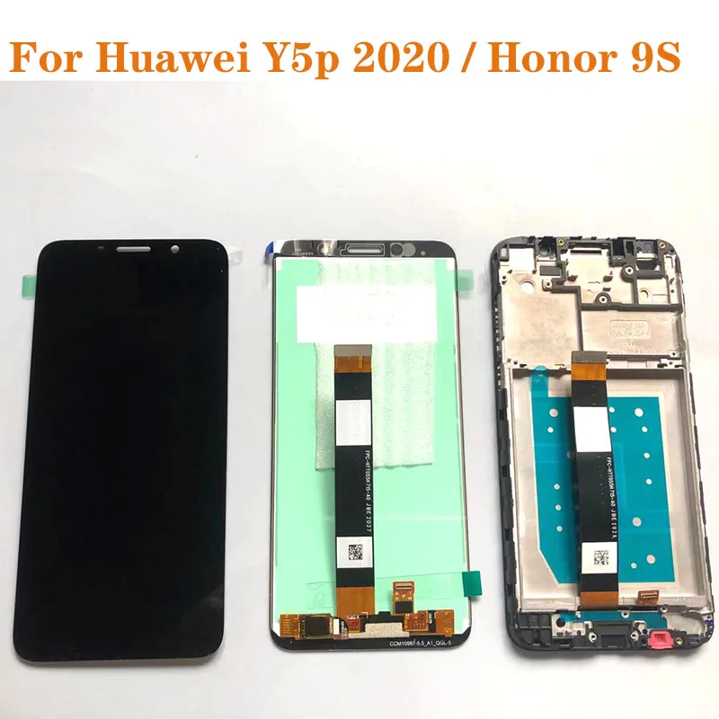 

5.45" Original Display For Honor 9S DUA-LX9 LCD Display Touch Screen Digitizer Assembly For Huawei Y5p 2020 DRA-LX9 With Frame
