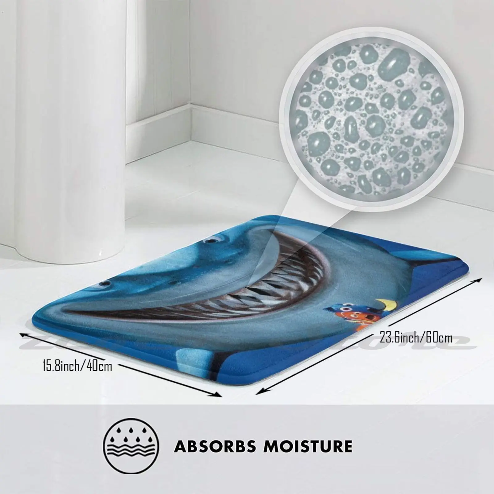 Мягкий Нескользящий Коврик для ванной комнаты ковер подушки рыба-клоун Немо рыбы