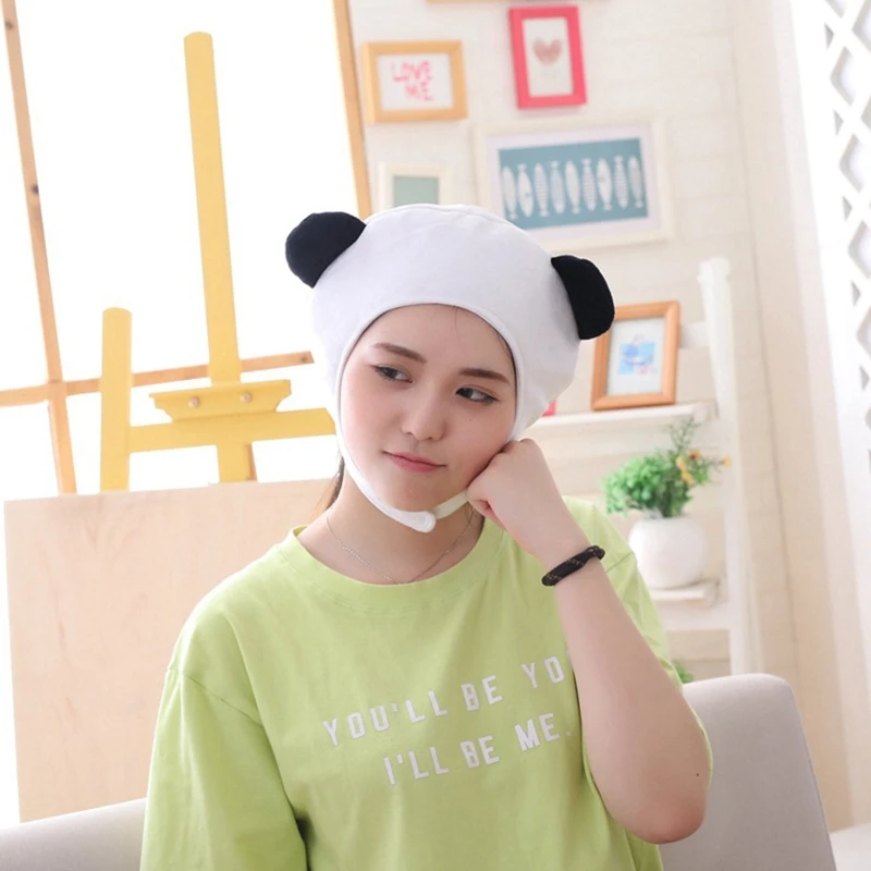 

Funny Cartoon Panda Animal Short Plush Hat Stuffed Headgear Party Photo Props