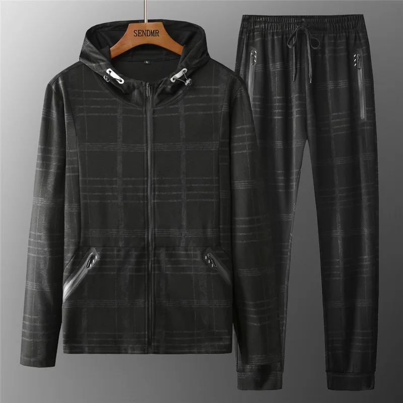 В клетку с капюшоном рисунком спортивный Спортивный костюм 62% Вискоза Для мужчин