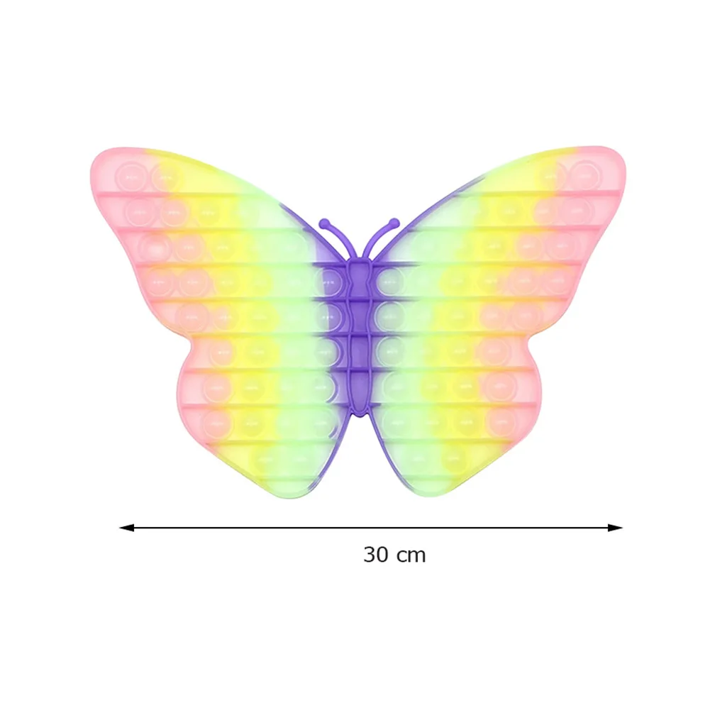 Juguetes sensoriales de burbujas de gran tama&ntilde;o para ni&ntilde;o, mariposa antiestr&eacute;s, juguete suave para apretar para autismo, necesidades especiales, 30/45cm-5