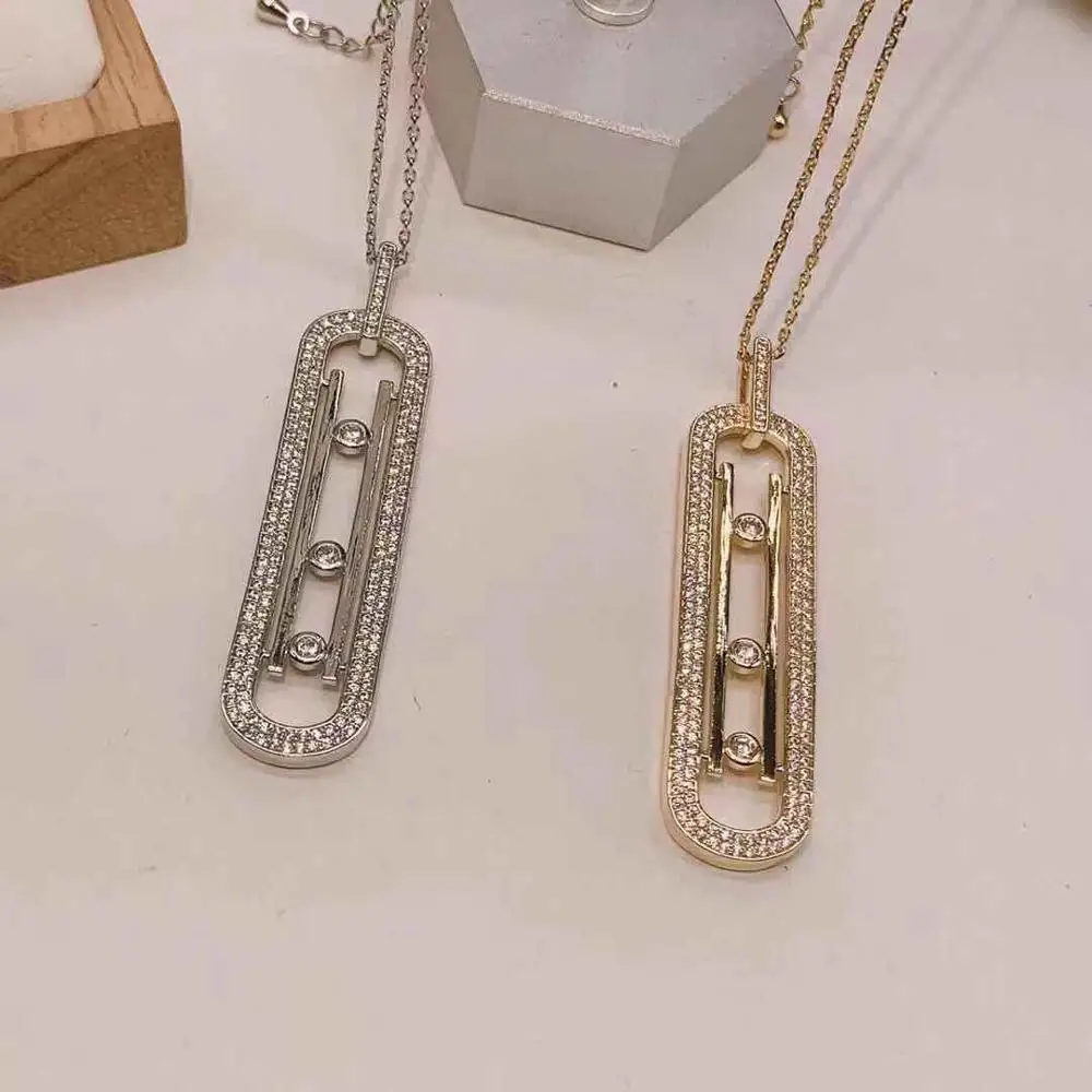 HIBRIDE Роскошные геометрические звенья штабелируемые ожерелья серьги красивые