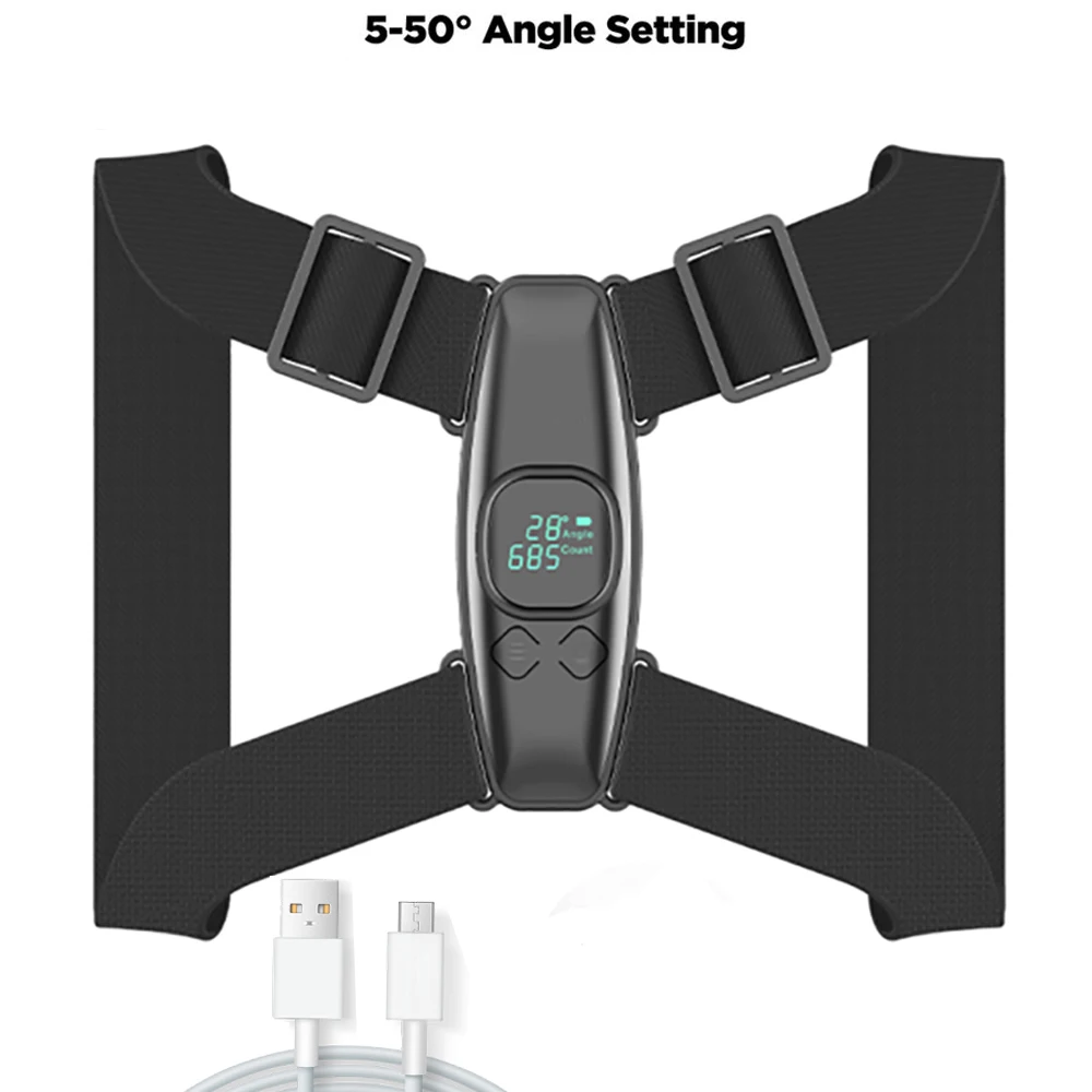 

Adjustable Anglel Smart Posture Corrector For Adults Children Correct Hunchback Clavicle Support Trainer Upper Back Brace Black