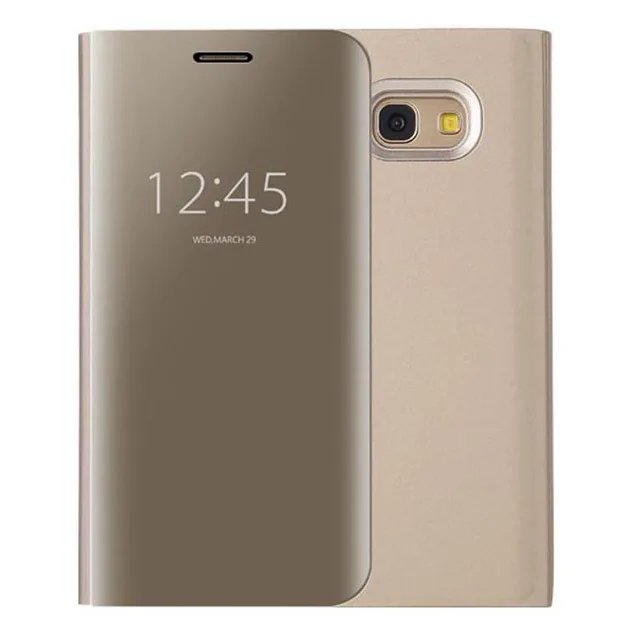 Gold Роскошный чехол с откидной крышкой зеркальный чехол для телефона для samsung Galaxy A3 A5 A7 A 3 5 7 см A320 A320F A520 A520F A720F SM-A320F SM-A520F - Цвет: Gold