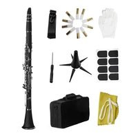 bb b flat clarinet clarionet bakelite white brass lacquered nickle with case reeds rubber pads gloves strap cleaning cloth