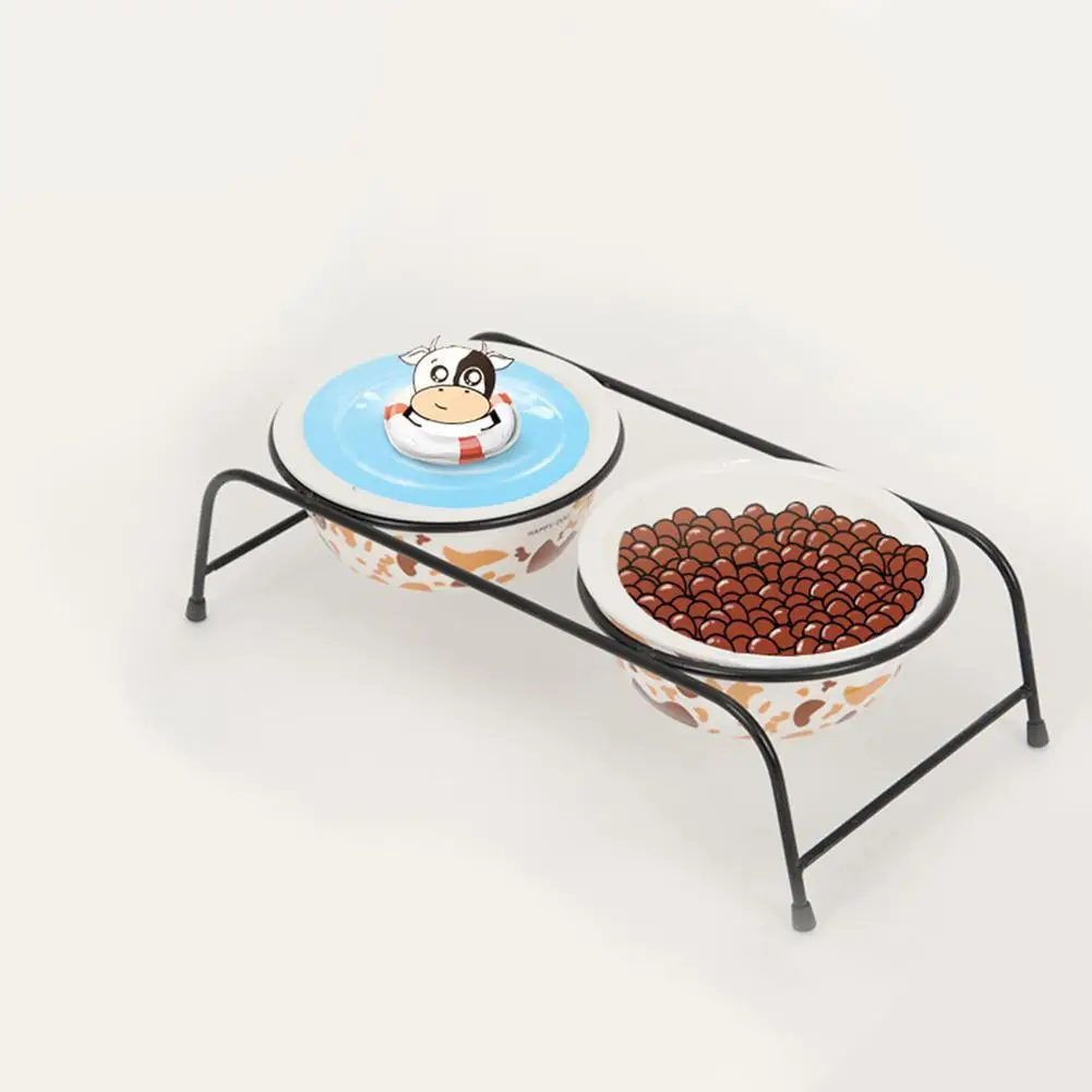 

Pet Food Basin Double Bowl for Dog Teddy Pomeranian Drinking Water Feeding