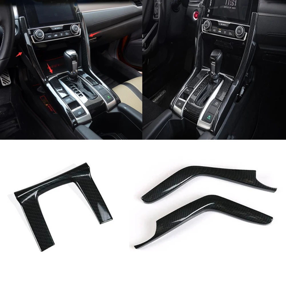 3 шт. внутренняя коробка передач для автомобиля консоль Панель рамка Накладка Honda
