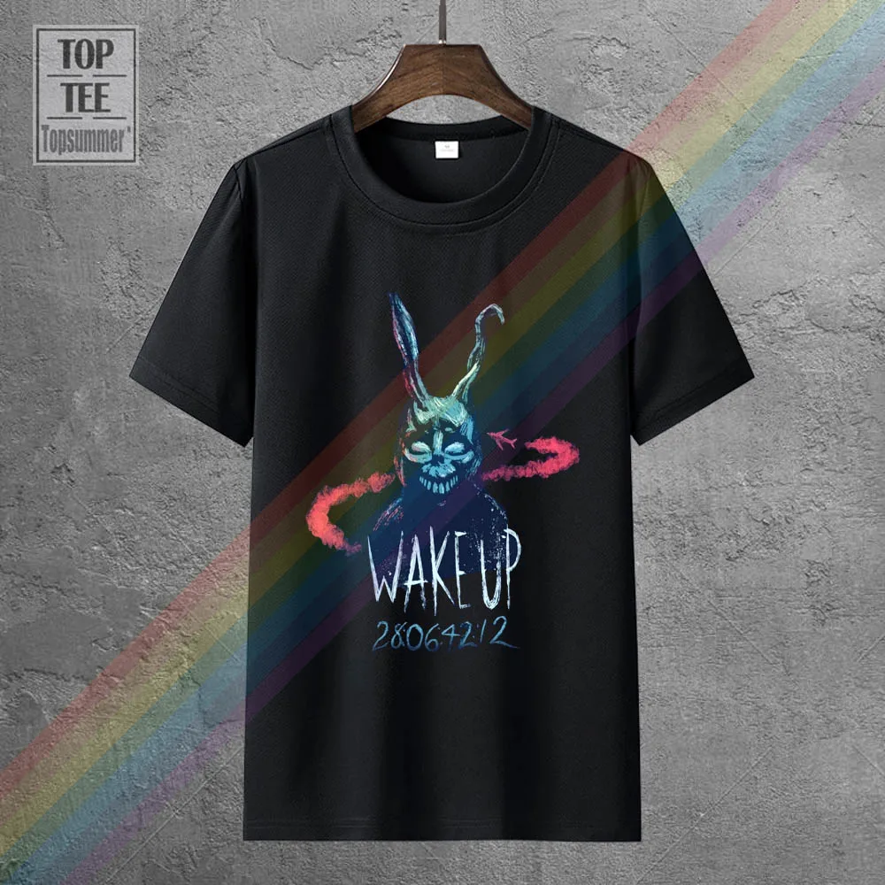 

Printing Casual T Shirt Men'S Tees Wake Up Unisex T Shirt Donnie Darko Frank Rabbit Time Travel Sci Fi