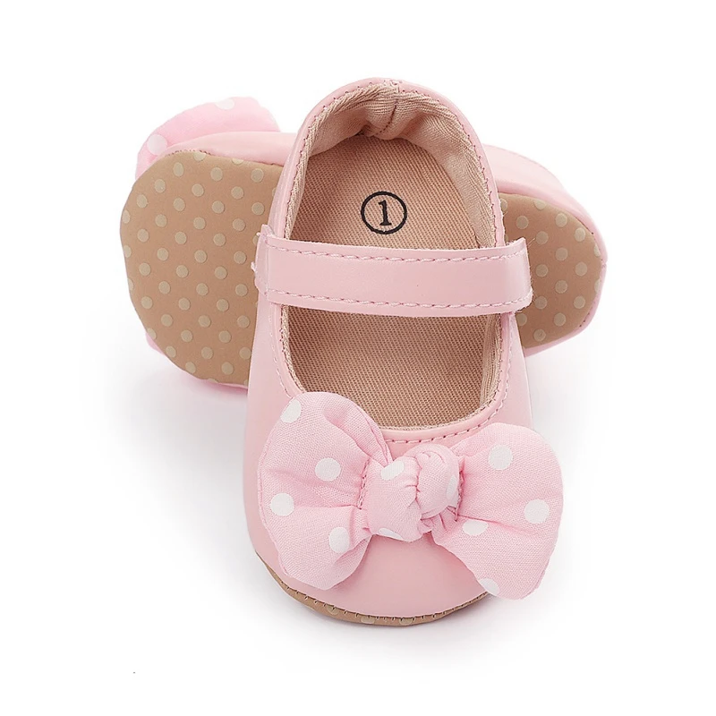 Zapatos de primeros pasos para beb&eacute;, calzado s&oacute;lido de PU para reci&eacute;n nacido, suela suave, primavera y oto&ntilde;o-3