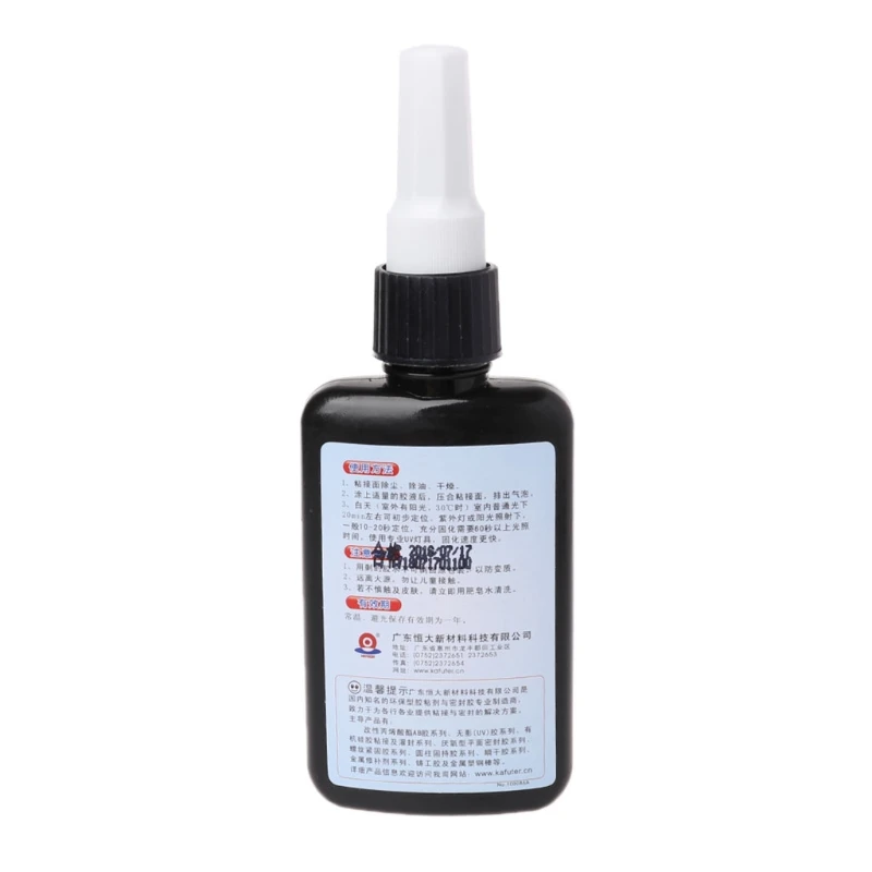 

2019 New 50ml Glue UV Curing Adhesive K-300 Transparent Crystal and Glass Adhesive with UV Flashlight Hardware