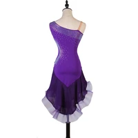 custom custmize purple latin dress rumba cha cha salsa tango ringe charleston flapper great gatsby dress lq124