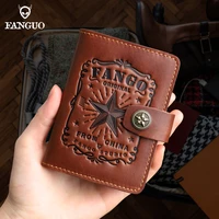 top cow leather card wallet handmade genuine leather driver license holder purse credit card slot coin pouch