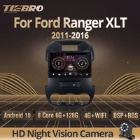 tiebro 2 din android 10 0 car radio for ford ranger xlt 2011 2016 gps navigation stereo receiver bluetooth player auto radio igo