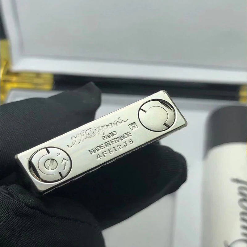 

Hot Sell Engraving Tobacco Lighter Flame Refillable Outdoor Lighter gadgets for men smoking Cling Sound French Brand Male Gift