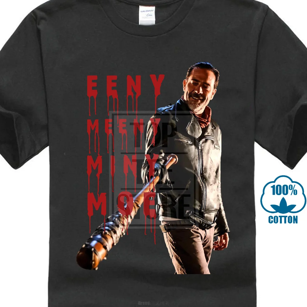Черный Футболка The Walking Dead Negan Eeny Meeny Miny Mo Размер: S-Xxl 022425 - Цвет: Черный
