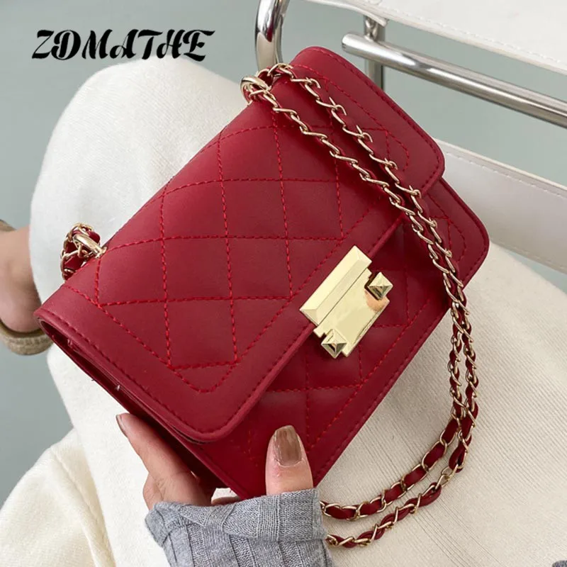 Women Crossbody Rhombus Chain Bags  