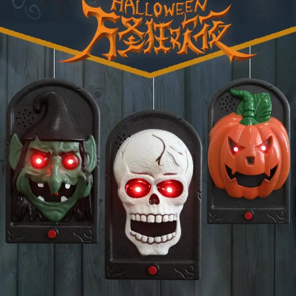 

Halloween Haunted Doorbell Animated Eyeball Halloween Decoration with Spooky Sounds Halloween Doorbell Party Decor