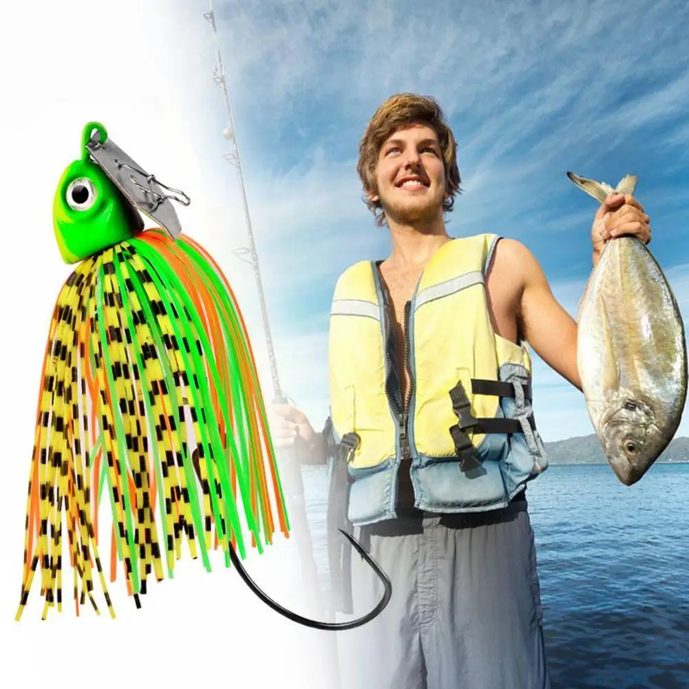 

Beard Lure Bait 10g/14g Chatter Bait Spinner Bait Weedless Fishing Lure Wobbler For Bass Pike Walleye Fi W7l4