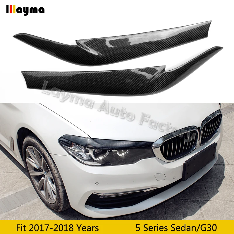 Автомобильные брови из углеродного волокна для BMW 5 серии 525i 4 Двери Седан G30 2017 - 2020