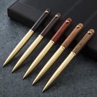 1 pcs senior sandalwood office gift signature pen metal stationery stationery pen for learning suppliesrandom color