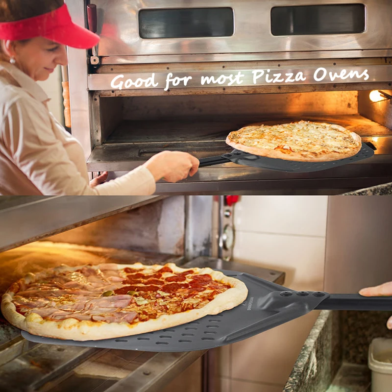 12 13 дюймовая перфорированная лопатка для пиццы прямоугольная алюминиевое