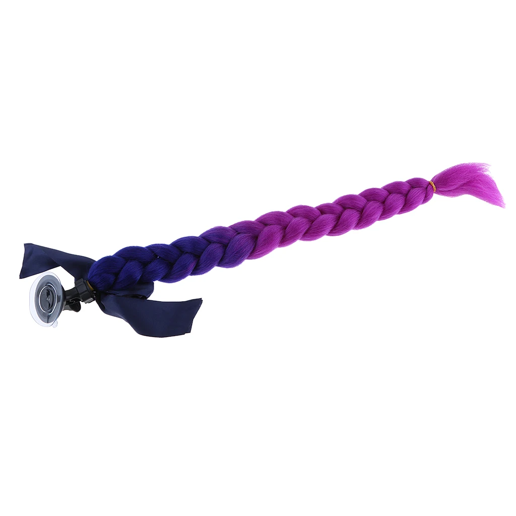 

1pc 60cm/23.6'' Helmet Hair Braids Bike Helmet Pigtails Ponytail for Motorcycle