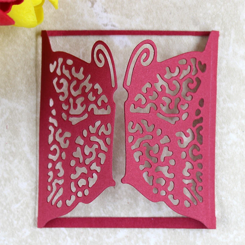 YINISE металлические режущие штампы с бабочкой конверт для трафареты скрапбукинга