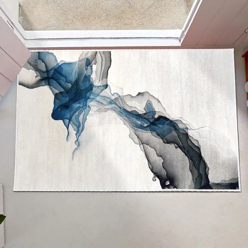 Напольный коврик с геометрическим цветочным принтом впитывающий нескользящий