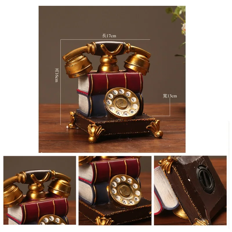Креативные украшения для дома из смолы орнамент ретро модель книги телефона