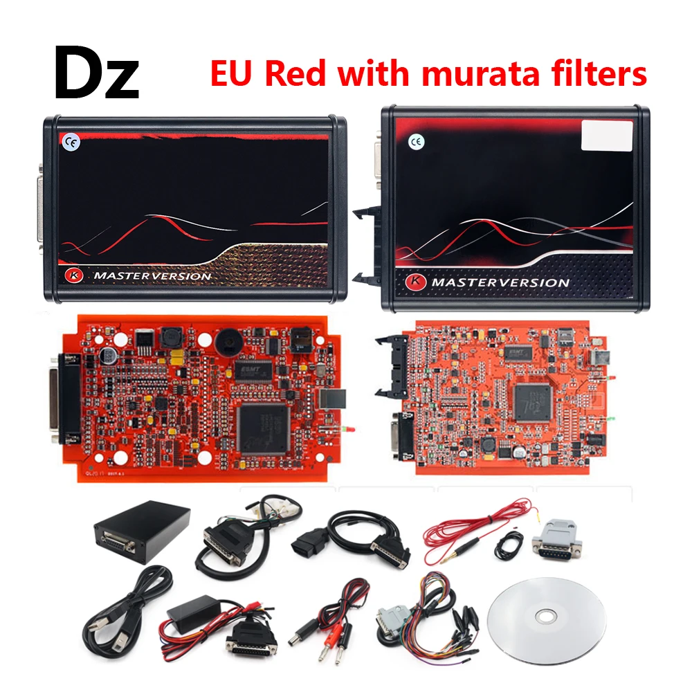 KESS V5.017 V2.80 европейские красные фильтры Murata OBD2 ECU Тюнинг 4 светодиодных BDM Рамка Φ