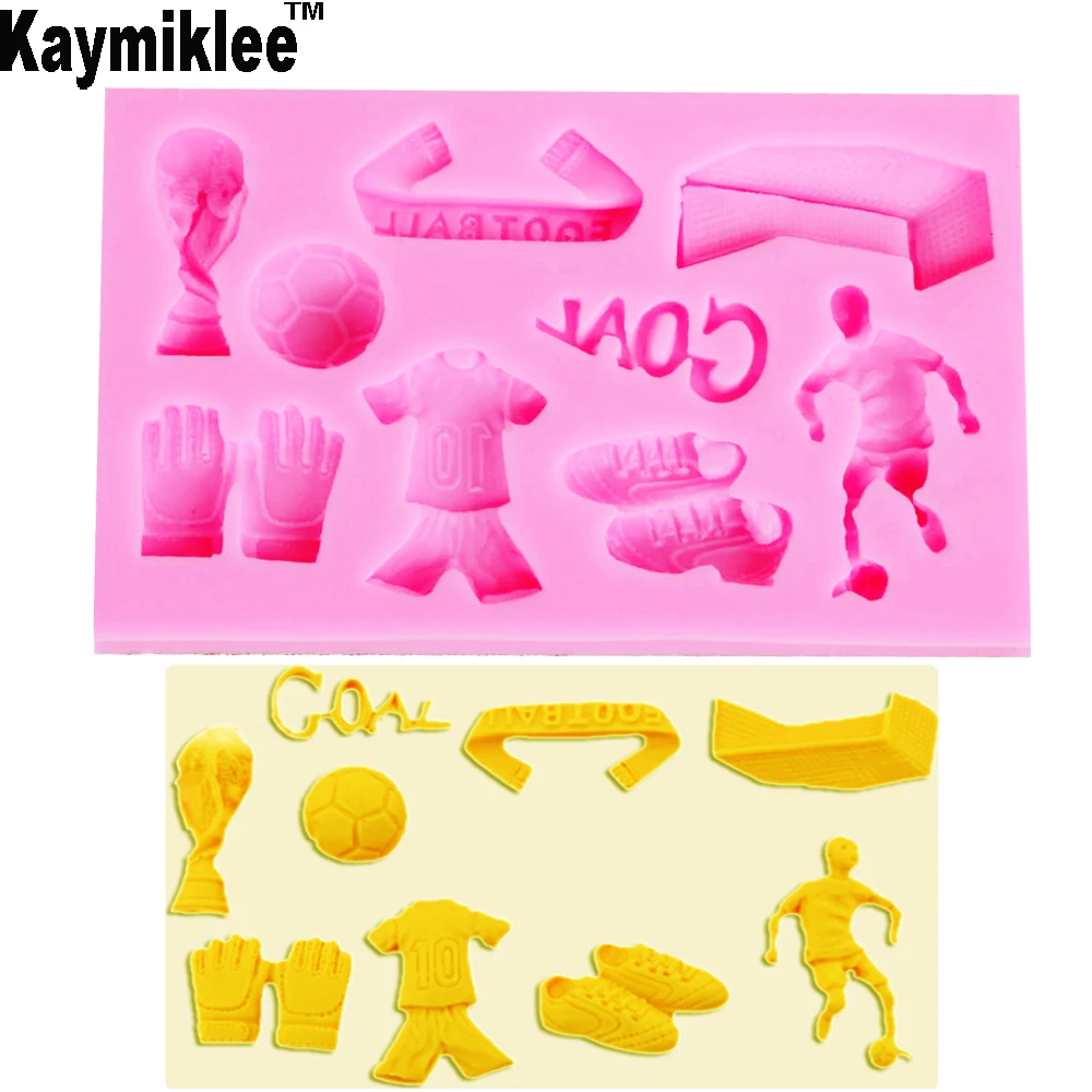 Силиконовая форма Kaymiklee M177 для 3D чемпионата мира по футболу украшение торта из