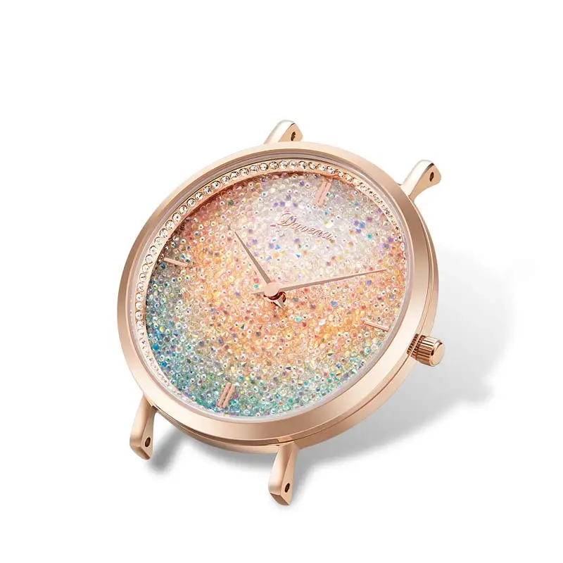 Женские кварцевые часы с ремешком из натуральной кожи розовое золото|Женские