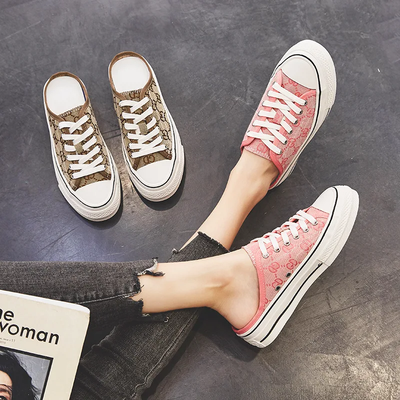 Новинка 2021 женские шлепанцы для весны и лета модная универсальная полотняная