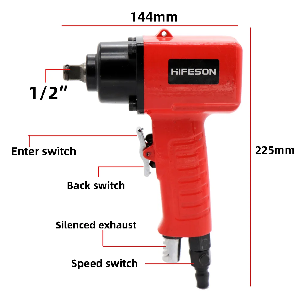 HIFESON 1/2 высококачественный Мини Пневматический ударный гайковерт JUMBO HAMMER