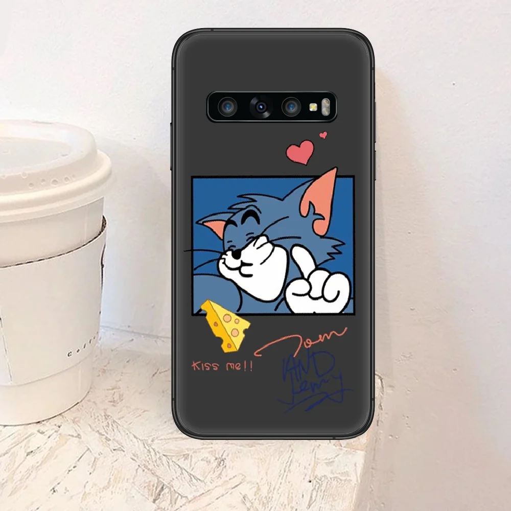 

Cat And Mouse Tom Jerry Phone Case For Samsung Galaxy Note S 8 9 10 20 Plus E Lite Uitra black Shell Tpu Hoesjes Soft Coque