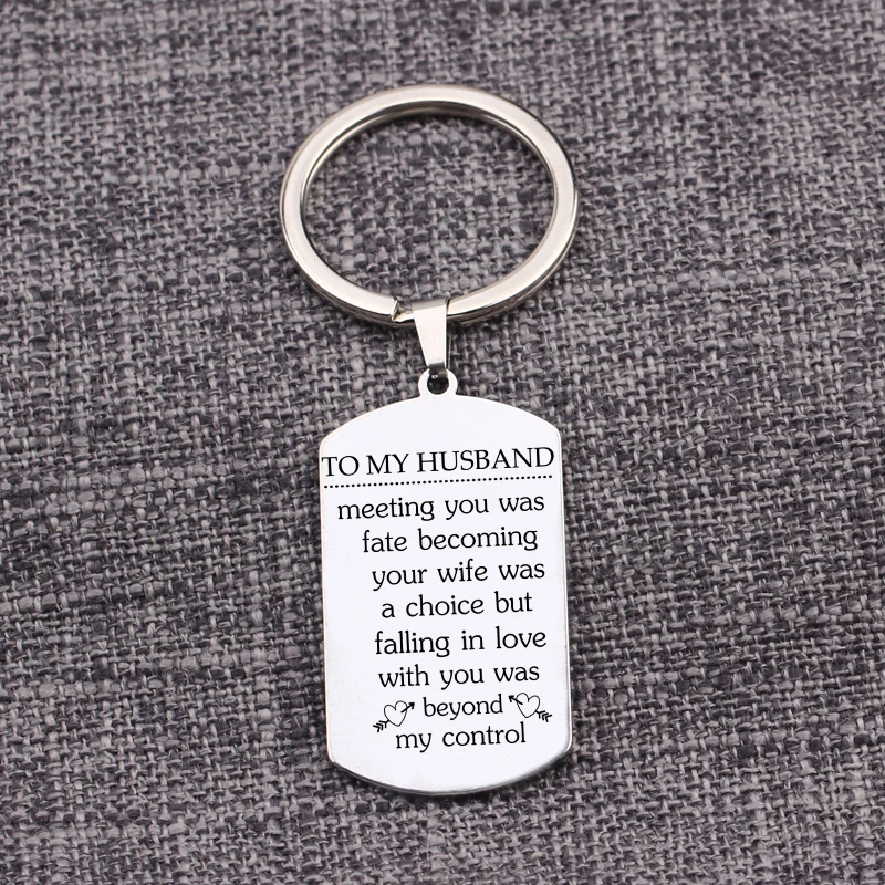 Porte Clef Keepsake Llaveros мужские подвески в виде собачьей бирки для моего мужа ювелирные
