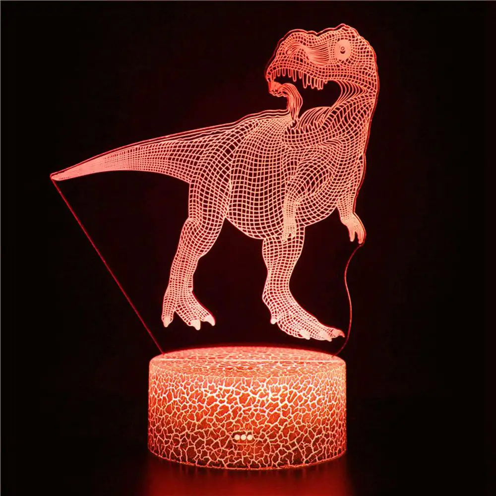 

Светодиодная настольная лампа, настольная прикроватная 3D USB носветильник ПА для детской комнаты, настольное украшение с дистанционным и се...