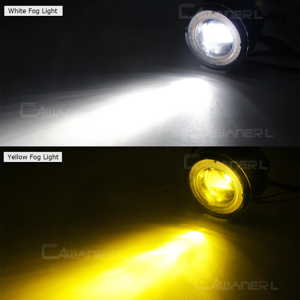 2 X автомобильные светодиодный ные Противотуманные фары в сборе Angel Eye DRL дневные